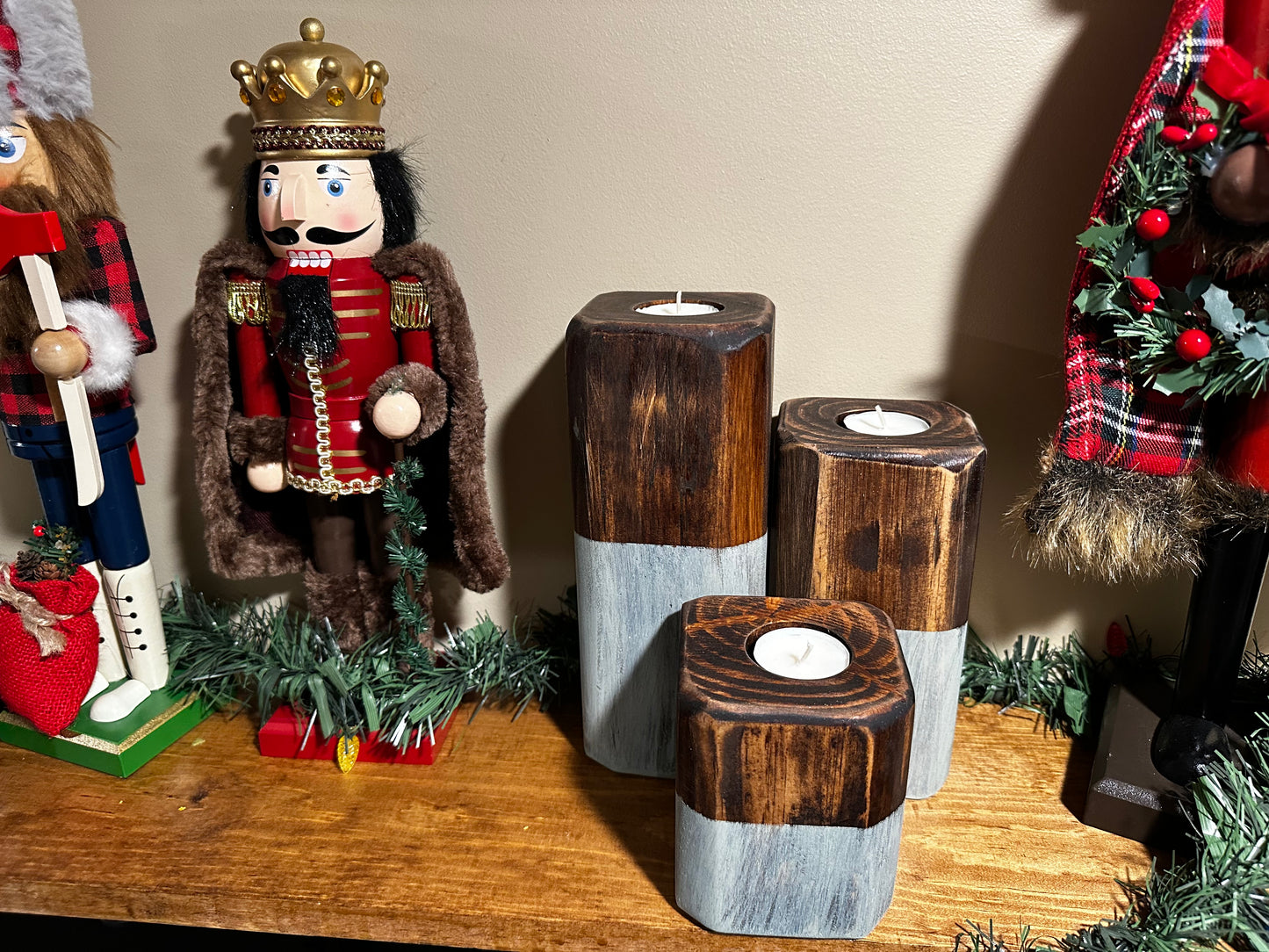 Hand-crafted 3pc Tea-light Candle Holders