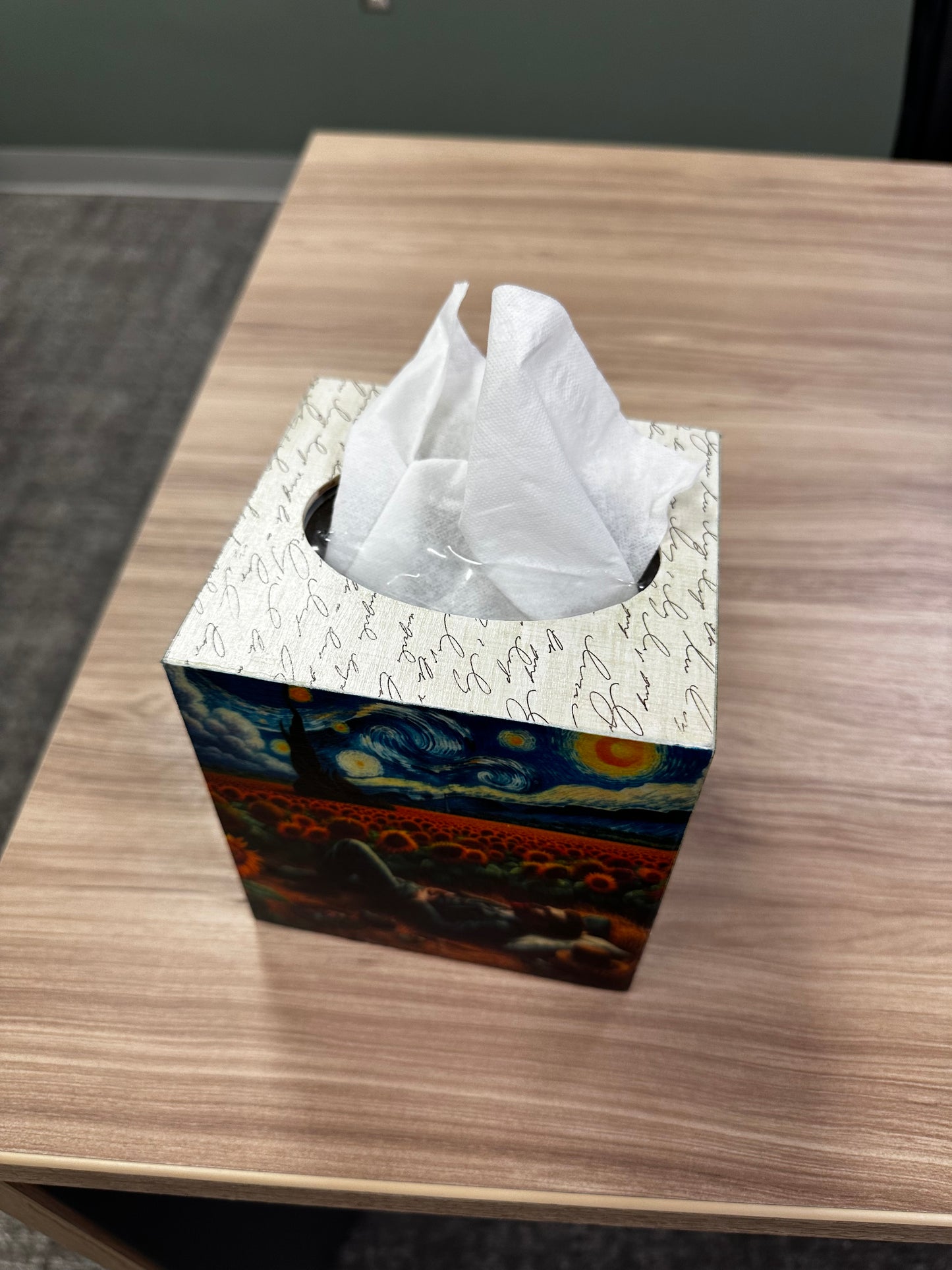 Hand-crafted Wooden Tissue Box Cover