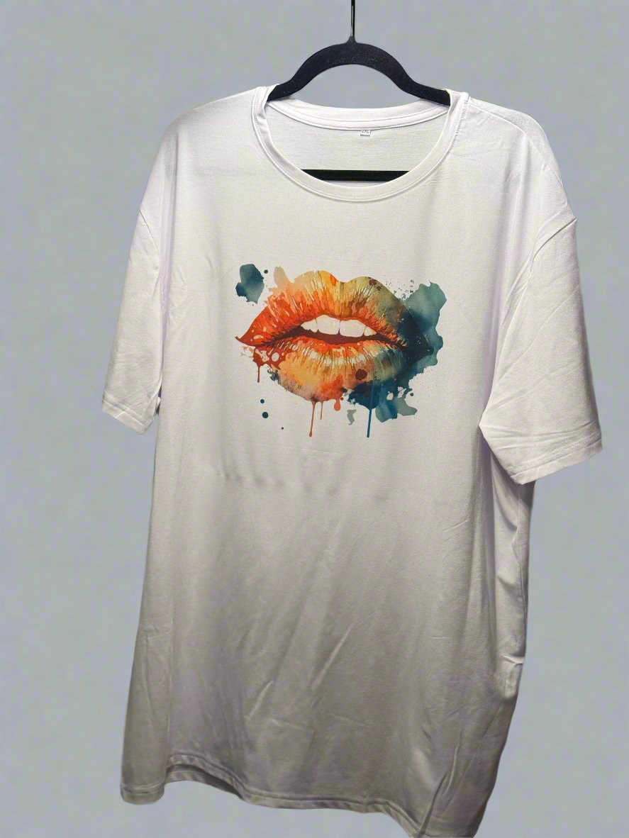 Watercolor Lips - Short sleeve T-shirt